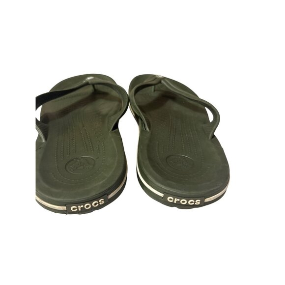 Crocs Mens Green Flip Flops Size 13 - Picture 4 of 6